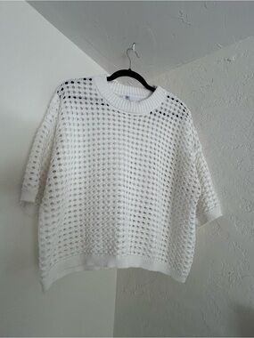 DR2 from Nordstrom White Open-Knit sweater